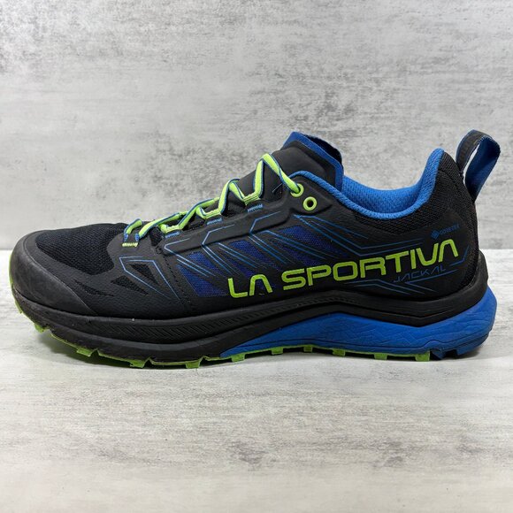 La Sportiva Jackal GTX Goretex Trail Running Shoes - Men's Size 9.5 - Black Blue